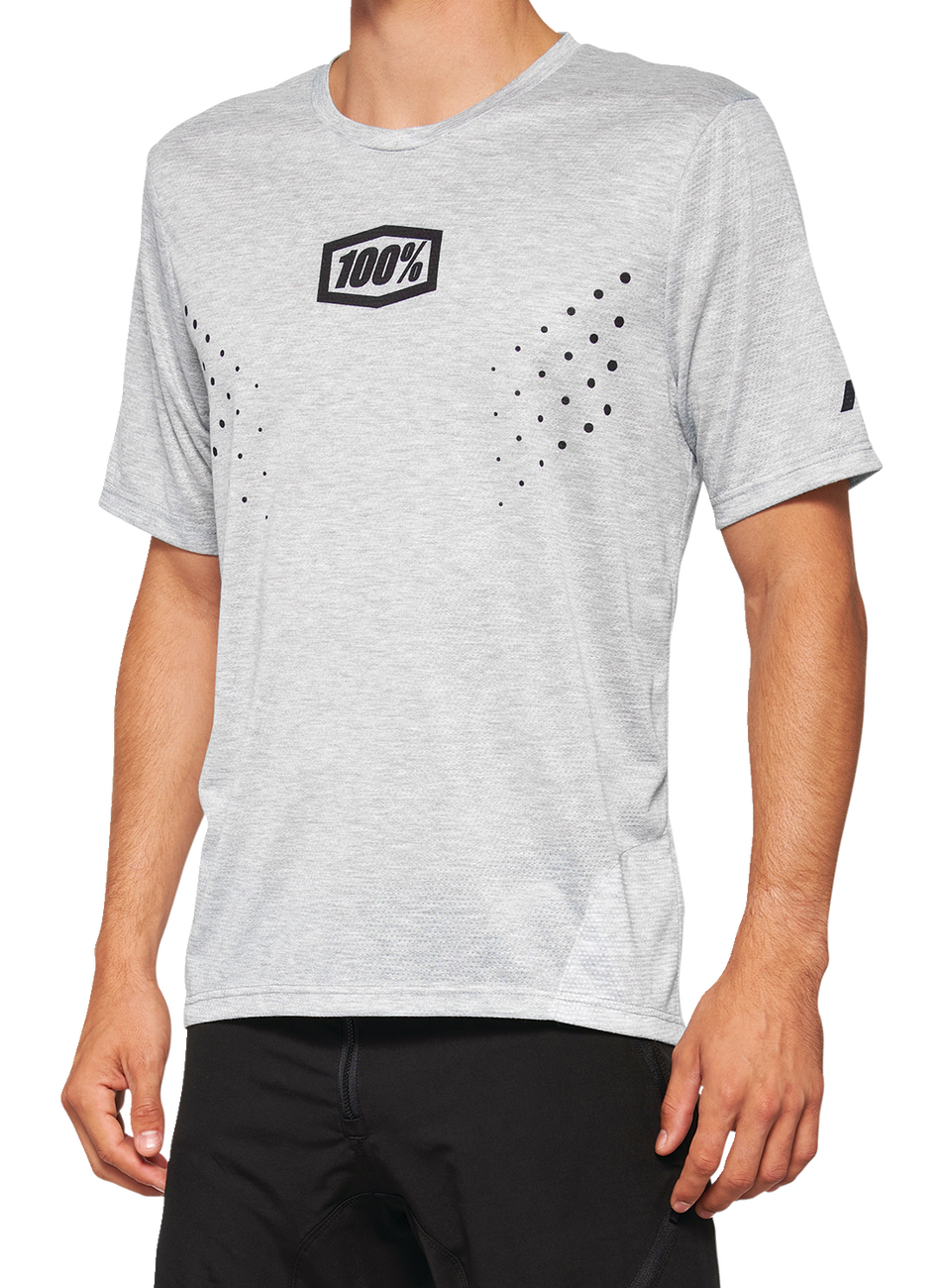 100% Airmatic Mesh Jersey - Short-Sleeve - Gray - Large 40016-00007