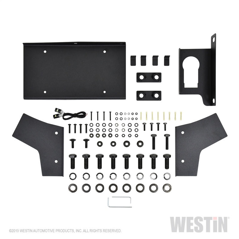 Westin 18-19 Jeep Wrangler JL WJ2 Rear Bumper w/  Sensors (Excl. Wrangler JK) - Textured Black 59-82045