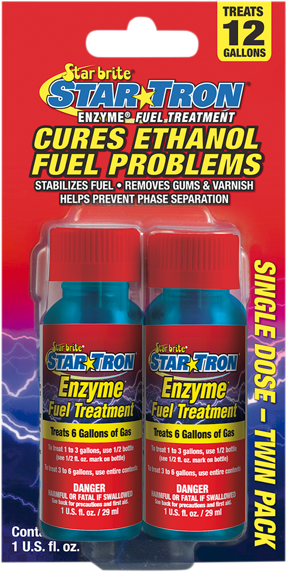 STAR TRON Enzyme Fuel Treatment - 1 U.S. fl oz. 2 Pack - Case of 12 14301