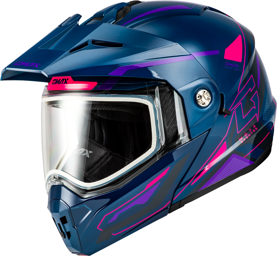 GMAX Md-74s Spectre Snow Helmet Blue/Pink/Purple Md M67421085