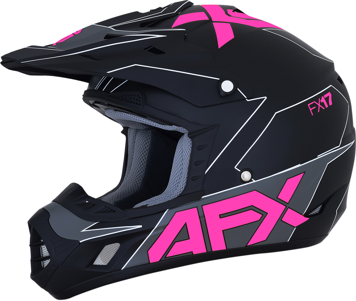 AFX FX-17 Helmet - Aced - Matte Black/Pink - XS 0110-6509