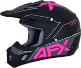 AFX FX-17 Helmet - Aced - Matte Black/Pink - XS 0110-6509