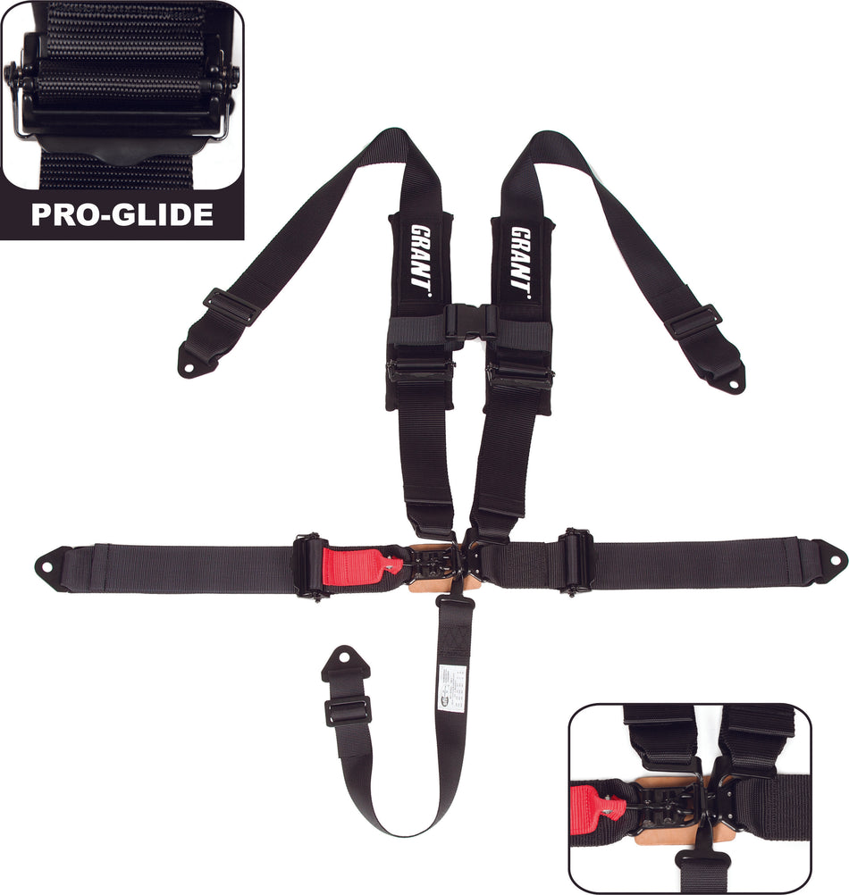 GRANT 5-Point Safety Harness W/Pads Black 3" Straps 2115