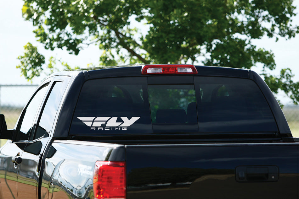 FLY RACING Window Decal 20" Die-Cut White 20" FLY RACING TDC W