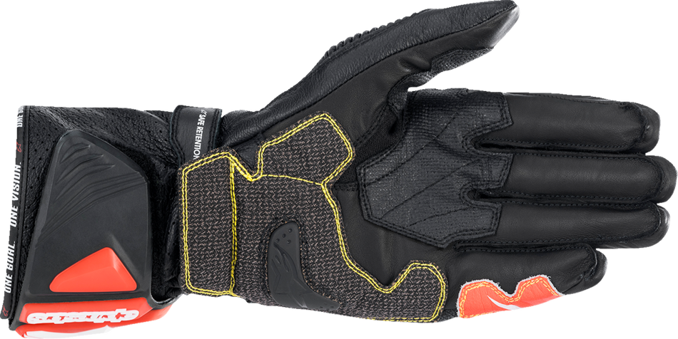 ALPINESTARS GP Tech V2 S Gloves - Black/White/Fluo Red - 3XL 3556422-1231-3X