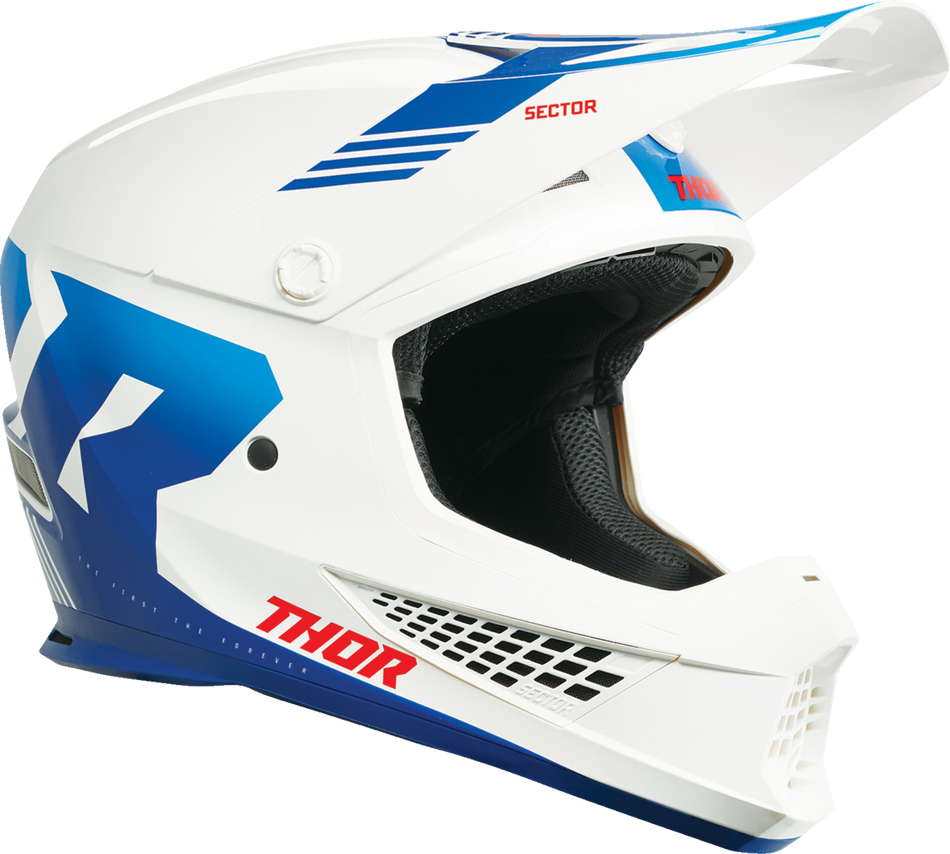 THOR Sector 2 Helmet - Carve - White/Blue - XL 0110-8133