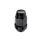 McGard Hex Lug Nut (Cone Seat Bulge Style) M12X1.5 / 3/4 Hex / 1.45in. Length (4-Pack) - Black 64015