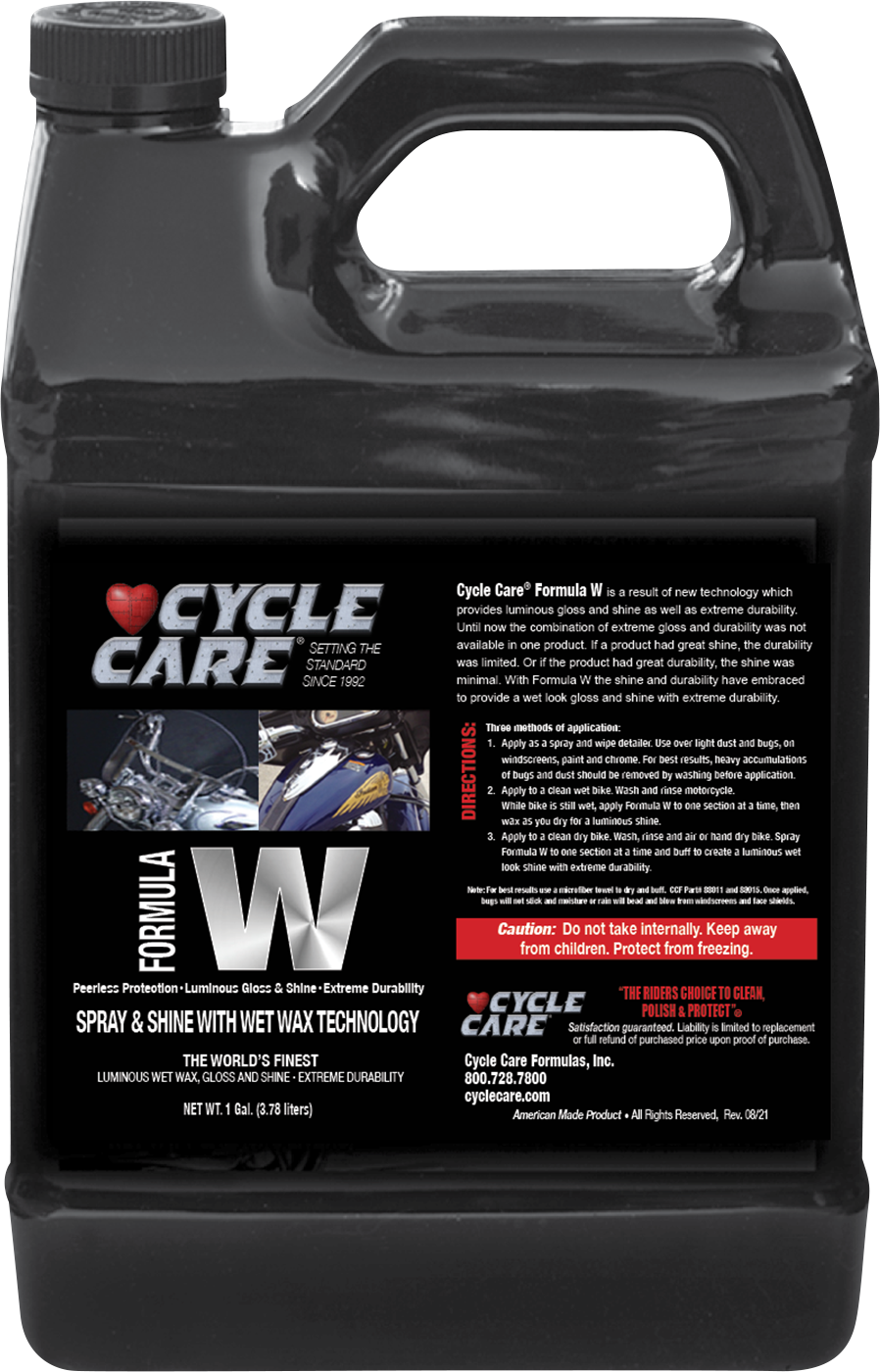 CYCLE CARE FORMULAS Formula W Wax Spray - 1 U.S. gal. 66128