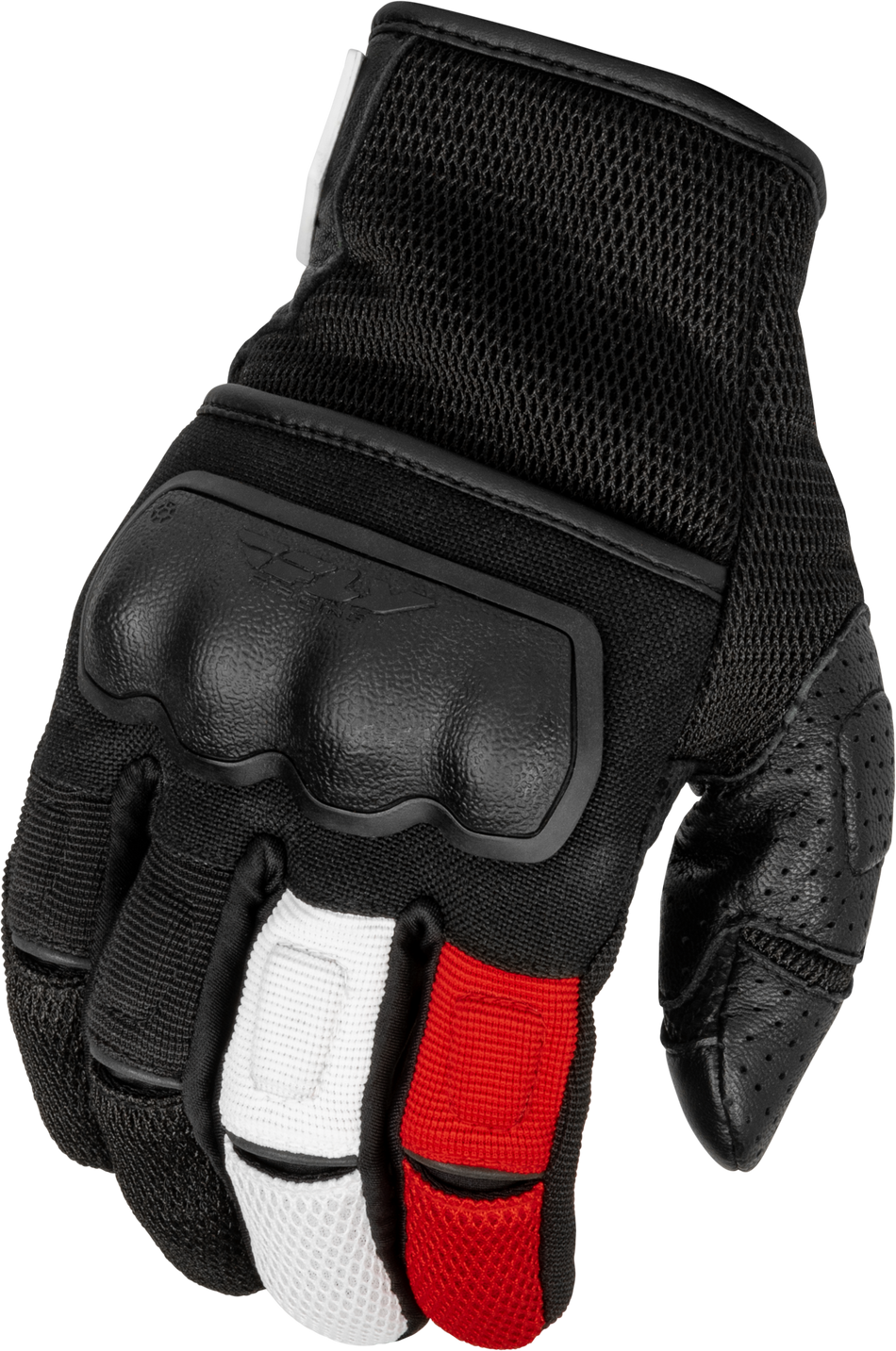 FLY RACING Coolpro Force Gloves Black/White/Red Lg 476-4127L