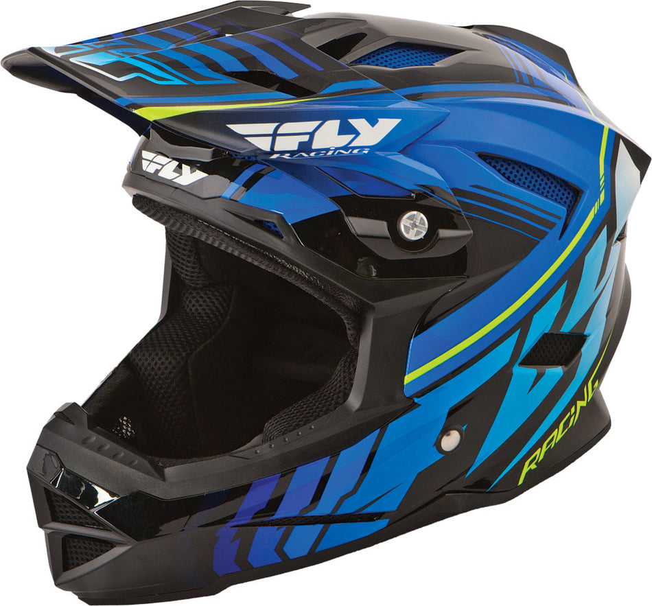 FLY RACING Default Helmet Black/Blue Ys 73-9153YS