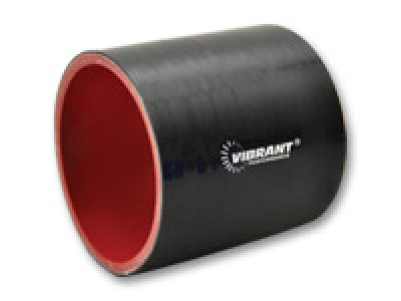 Vibrant 4.25in I.D. x 3in Long Gloss Black Silicone Hose Coupling 19819