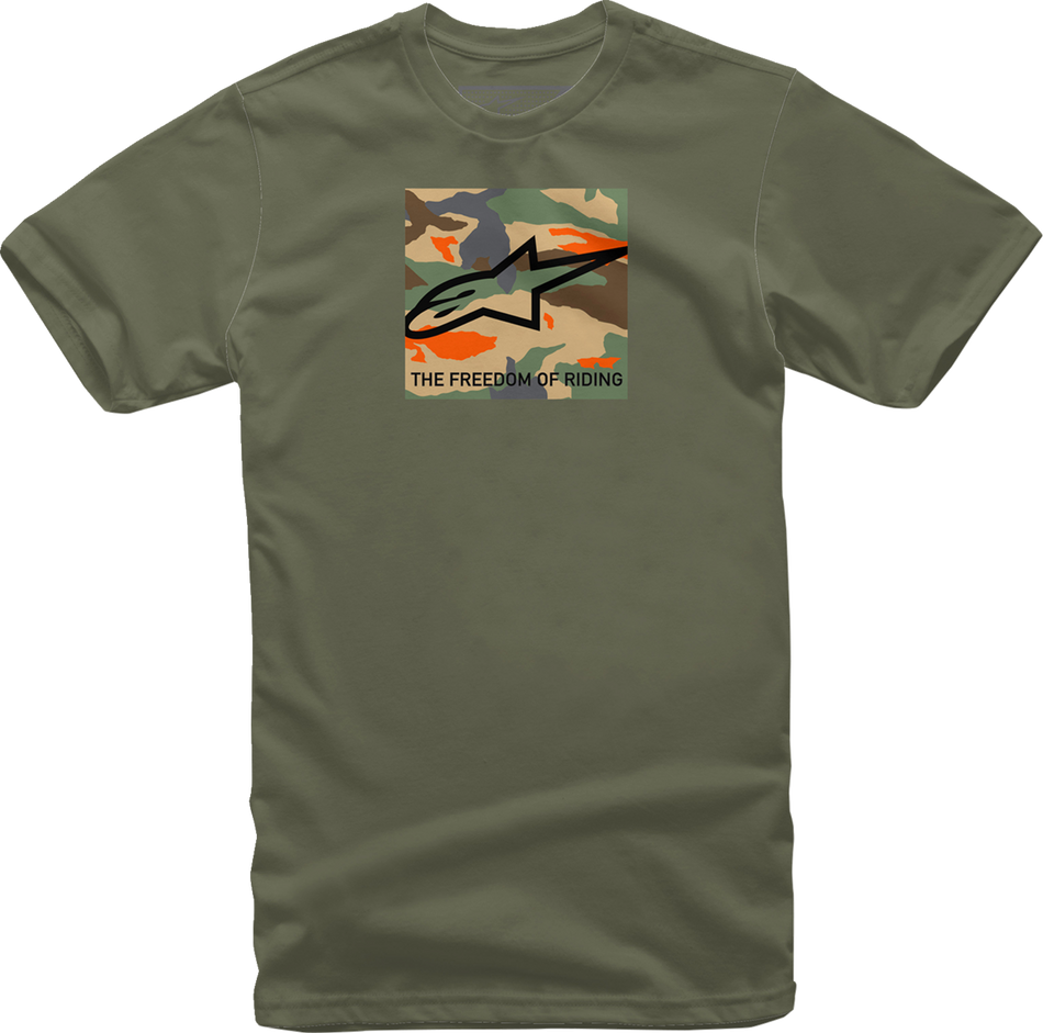 Camiseta ALPINESTARS Free Camo - Militar - Mediana 1232-72220-690M 