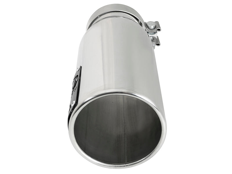 aFe SATURN 4S 4in SS Intercooled Exhaust Tip - Polished 4in In x 5in Out x 12in L Bolt-On 49T40501-P122