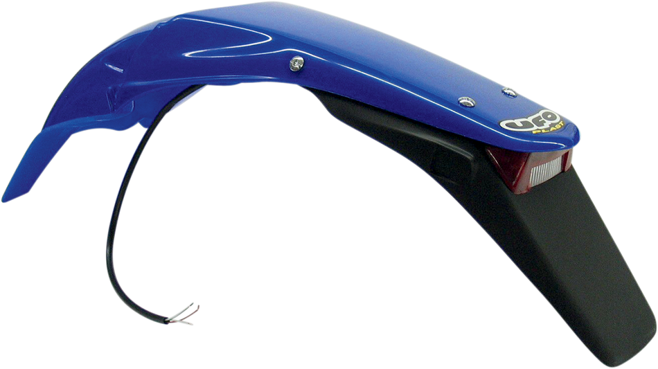 UFO Enduro Rear Fender with 21/5W Light - Reflex Blue YA03868-089