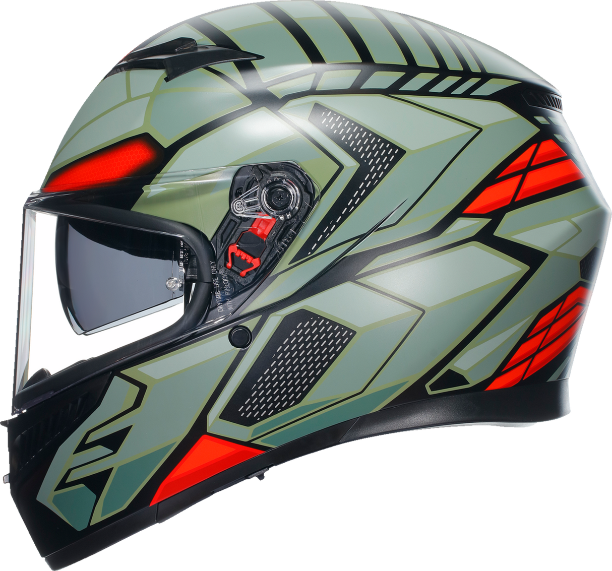 AGV K3 Helmet - Decept - Matte Black/Green/Red - Small 2118381004010S