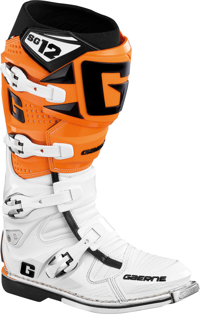 GAERNE Sg-12 Boots White/Orange Sz 14 2160-018-014