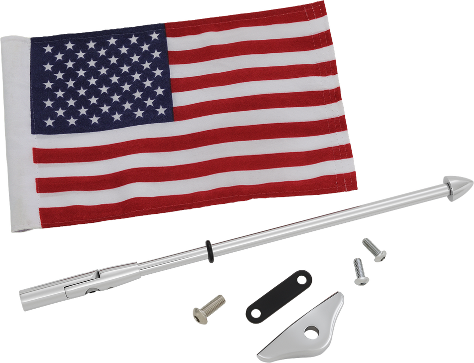 SHOW CHROME Folding Flag Pole - Chrome - GL 1800 52-965