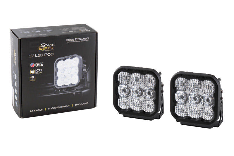 Diode Dynamics SS5 LED Pod Sport - White Driving (Pair) DD6780P