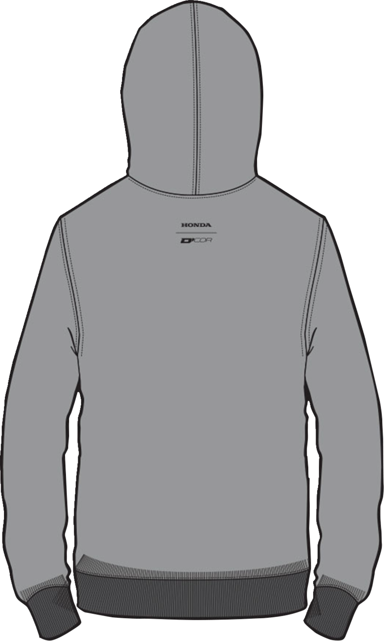 D'COR VISUALS Honda Wing Sweatshirt - Gray - Medium 85-204-2