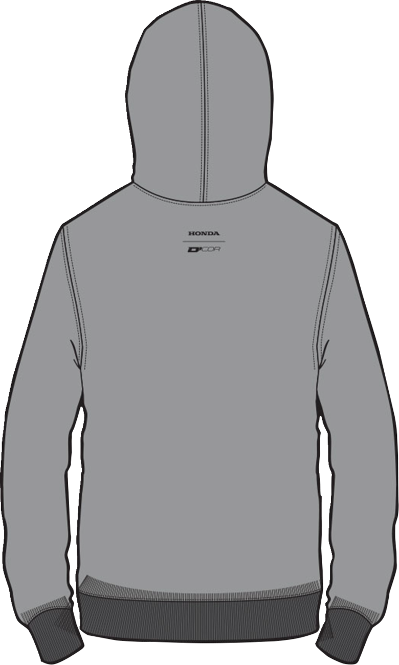 D'COR VISUALS Honda Wing Sweatshirt - Gray - Large 85-204-3