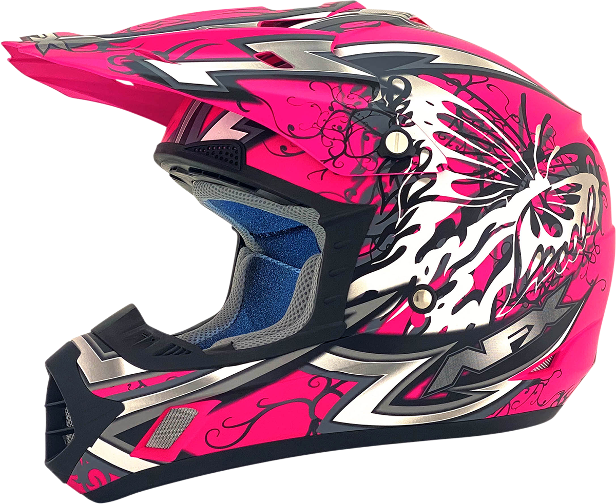 AFX FX-17 Helmet - Butterfly - Matte Hot Pink - Large 0110-7109