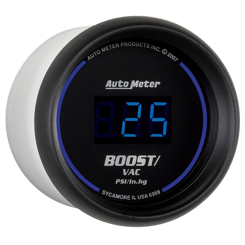 Autometer Cobalt Digital 52.4mm Black Vacuum/Boost Gauge 6959