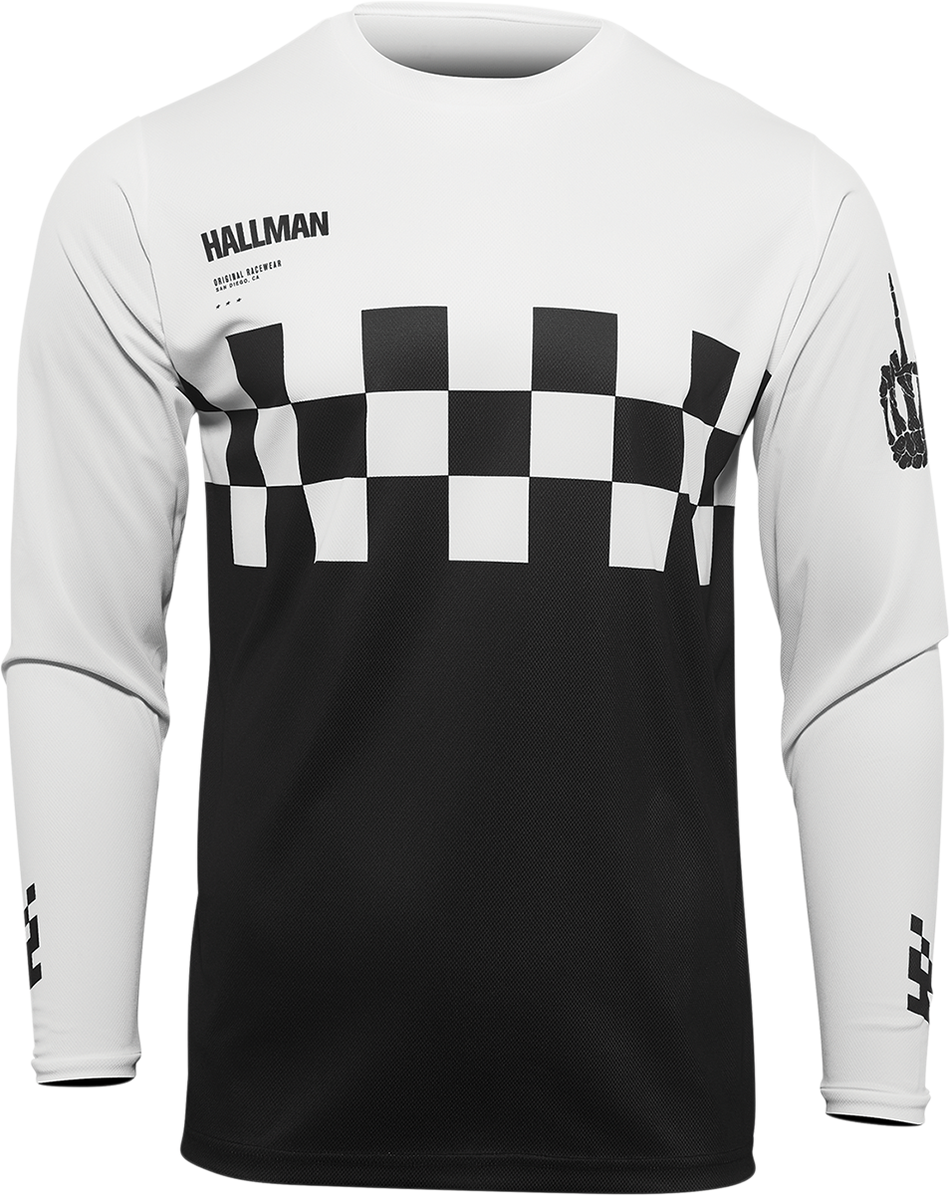 THOR Hallman Differ Cheq Jersey - Black/White - Large 2910-6584