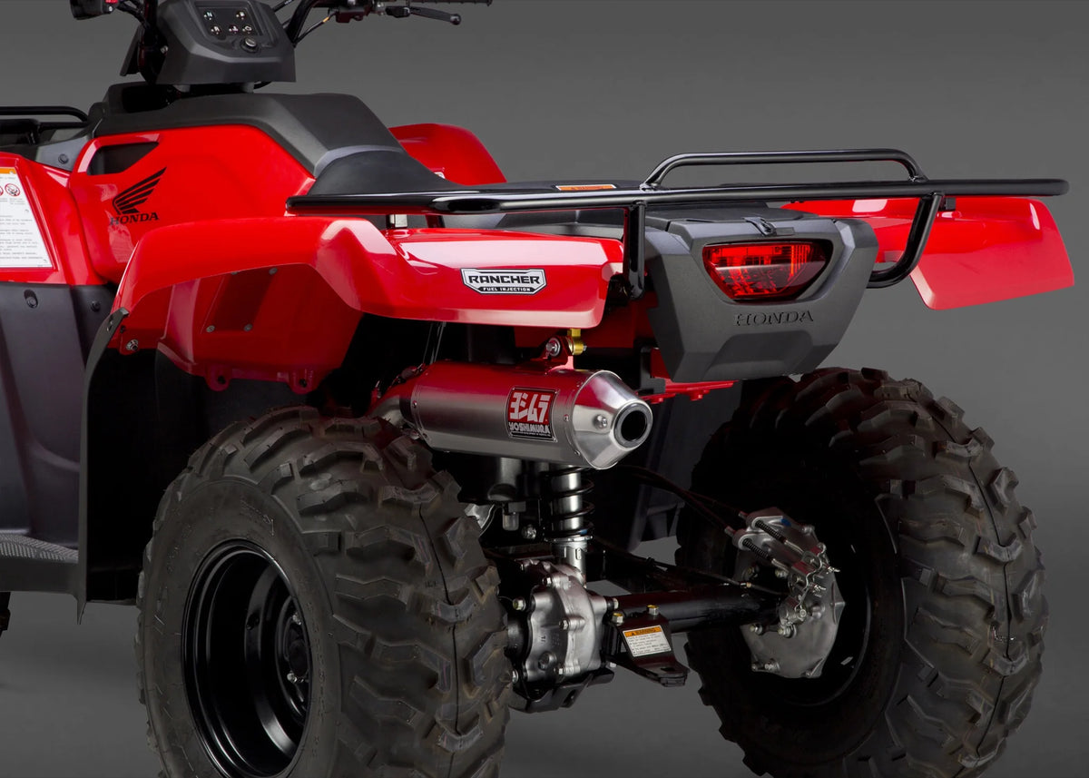 Yoshimura TRX420/500 14-16 RS-2 STAINLESS FULL EXHAUST, WITH STAINLESS MUFFLER 324200C550