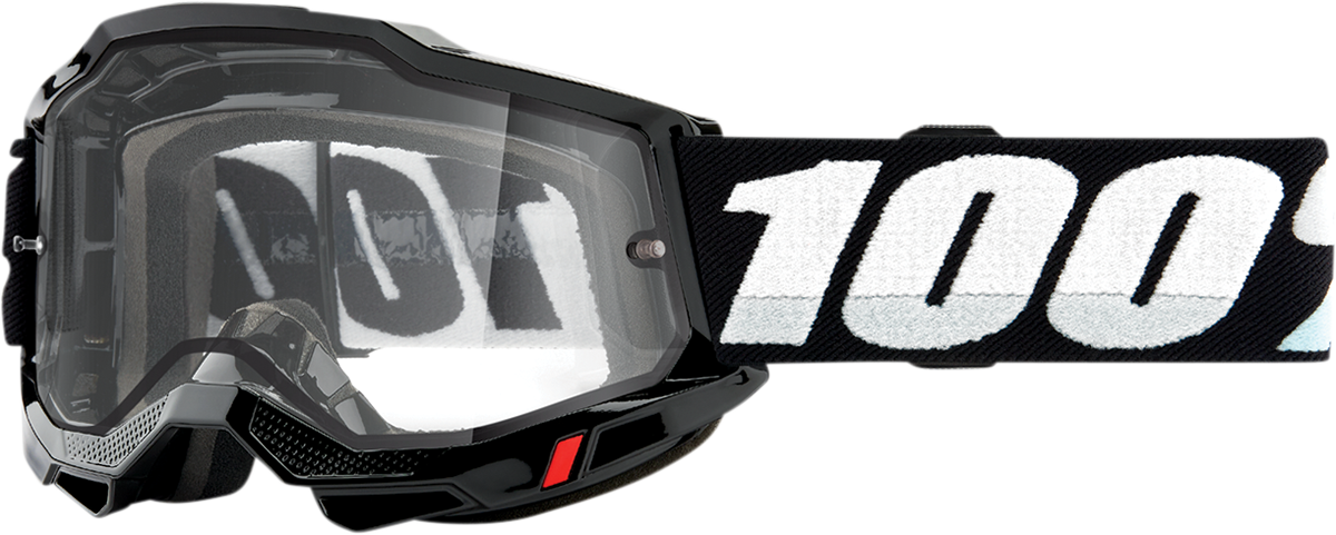 100% Accuri 2 Enduro Goggles - Black - Clear 50015-00001