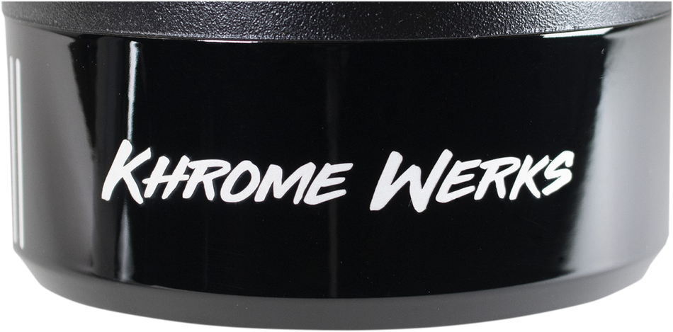 KHROME WERKS 4-1/2" Klassic Tip - Right - Black Powdercoat 200659P