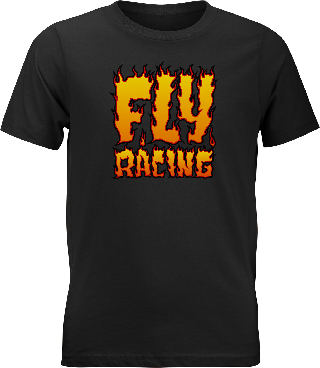 FLY RACING Youth Fly Fire Tee Black Ym 352-0653YM