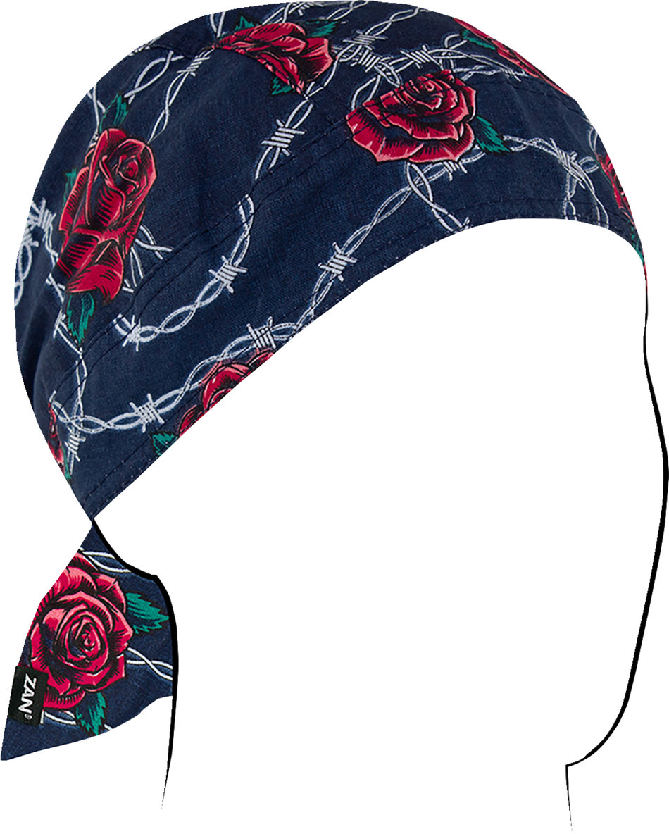 ZAN HEADGEAR Flydanna Cotton Headwrap - Barbed Wire Roses Z604