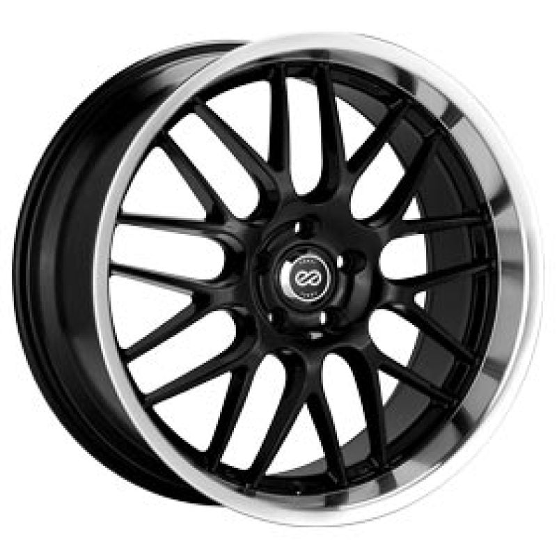 Enkei Lusso 20 x 8.5 40mm Offset 5x114.3 Bolt Pattern Black w/ Machine Lip Wheel 469-285-6540BK