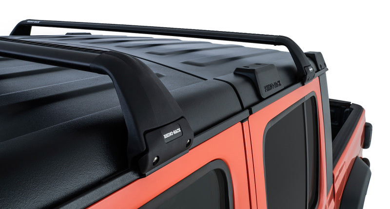 Rhino-Rack 07-22 Jeep Wrangler JK/JL 4 Door Hard Top Vortex SG 2 Bar Roof Rack - Black SG59