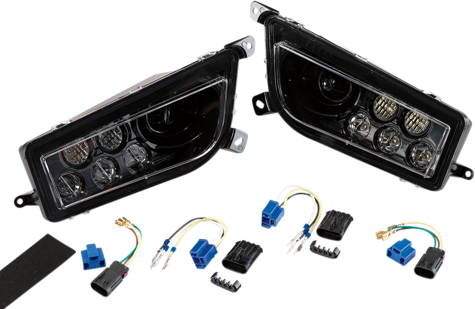 MOOSE UTILITY LED Headlight - RZR900/1000 - Black 100-3356-PU