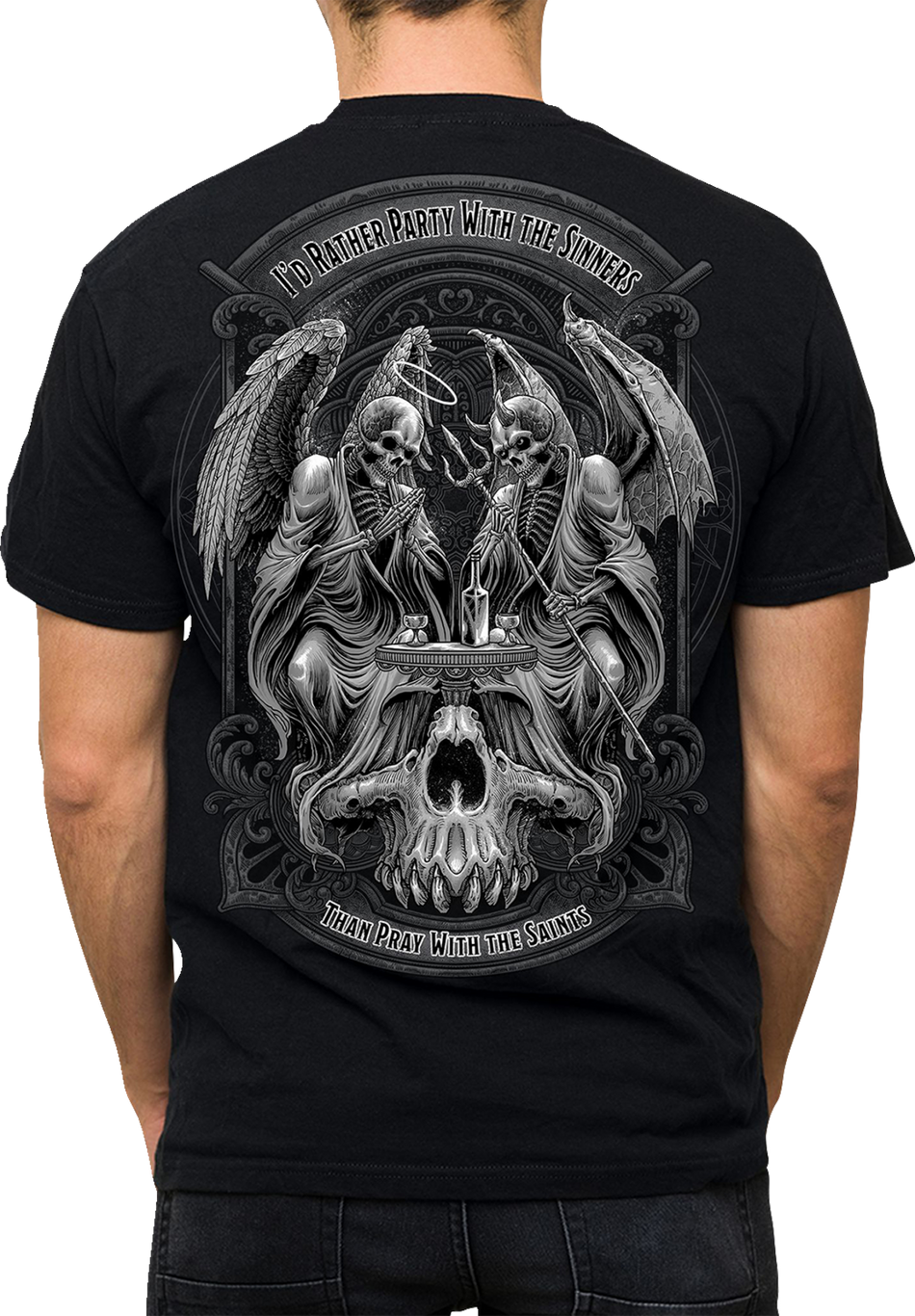 LETHAL THREAT Party with the Sinners T-Shirt - Black - Medium LT20905M