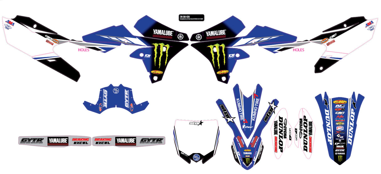 D-COR 2018 Star Racing Yamaha Yzf450 '14-17 Complete Graphic Kit 20-50-478