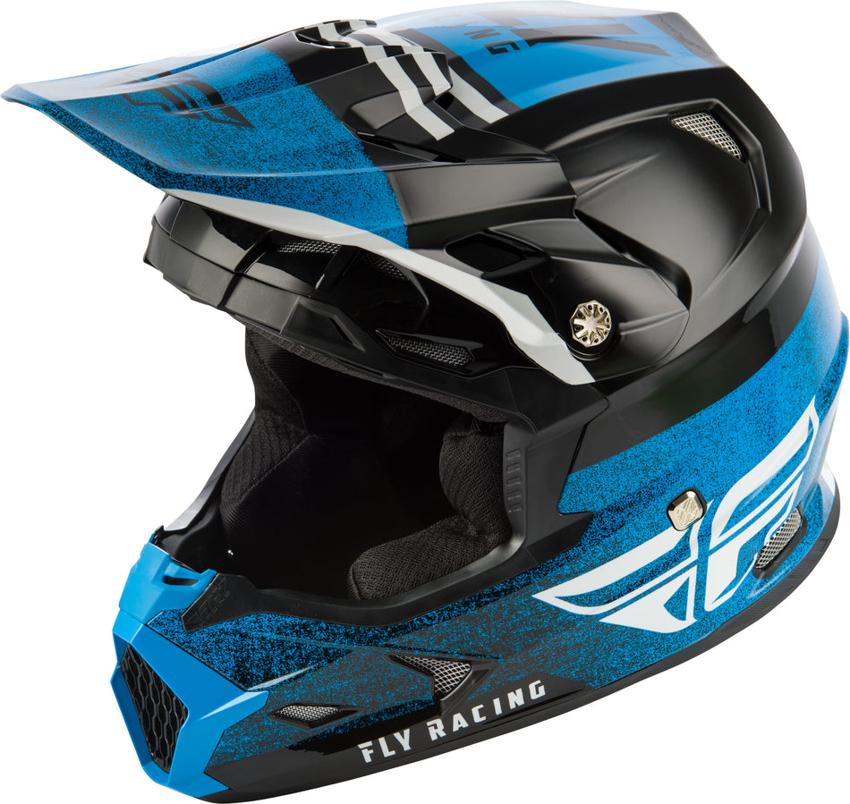 FLY RACING Toxin Embargo Helmet Black/Blue 2x 73-8533-9