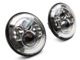 Raxiom 97-18 Jeep Wrangler TJ/JK Axial Series LED Daymaker Headlights- Chrome Housing (Clear Lens) J108043