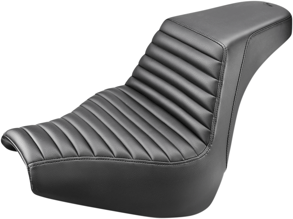SADDLEMEN Step-Up Seat - Front Tuck-n-Roll - Black - FXBR/S 818-31-171