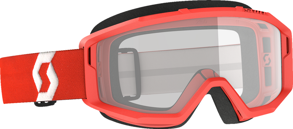 SCOTT Primal Goggles - Red - Clear 278598-0004043