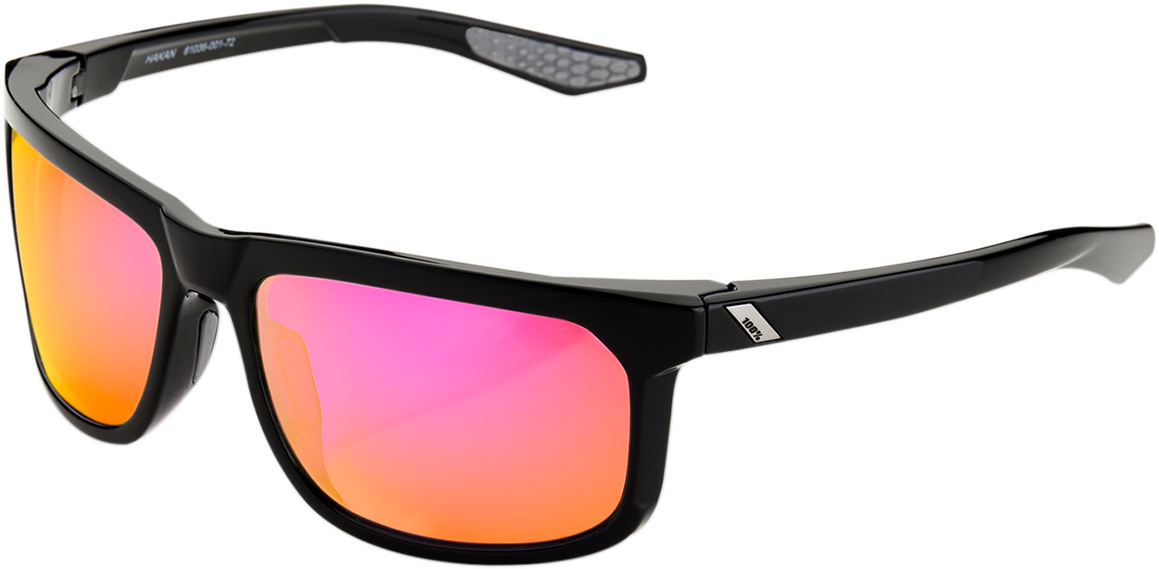 100% Hakan Sonnenbrille - Schwarz - Lila verspiegelt 61036-001-72