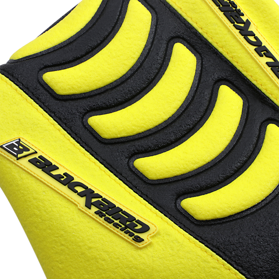 BLACKBIRD RACING Double Grip 3 Seat Cover - Black/Yellow - Suzuki 1328HUS