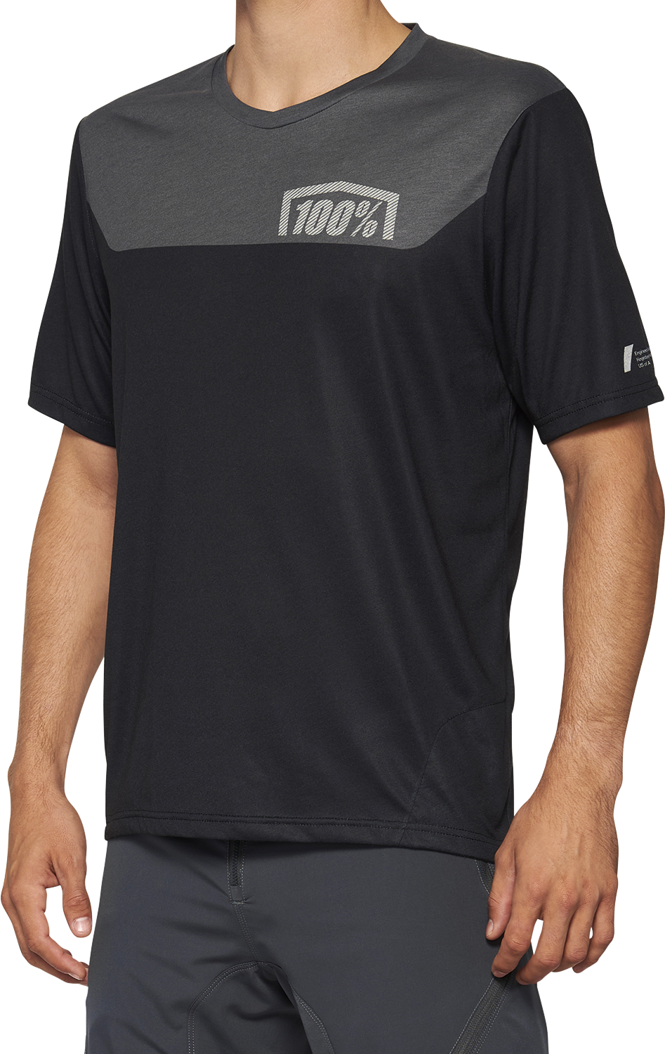 100% Airmatic Jersey - Short-Sleeve - Black/Charcoal - Large 40014-00002