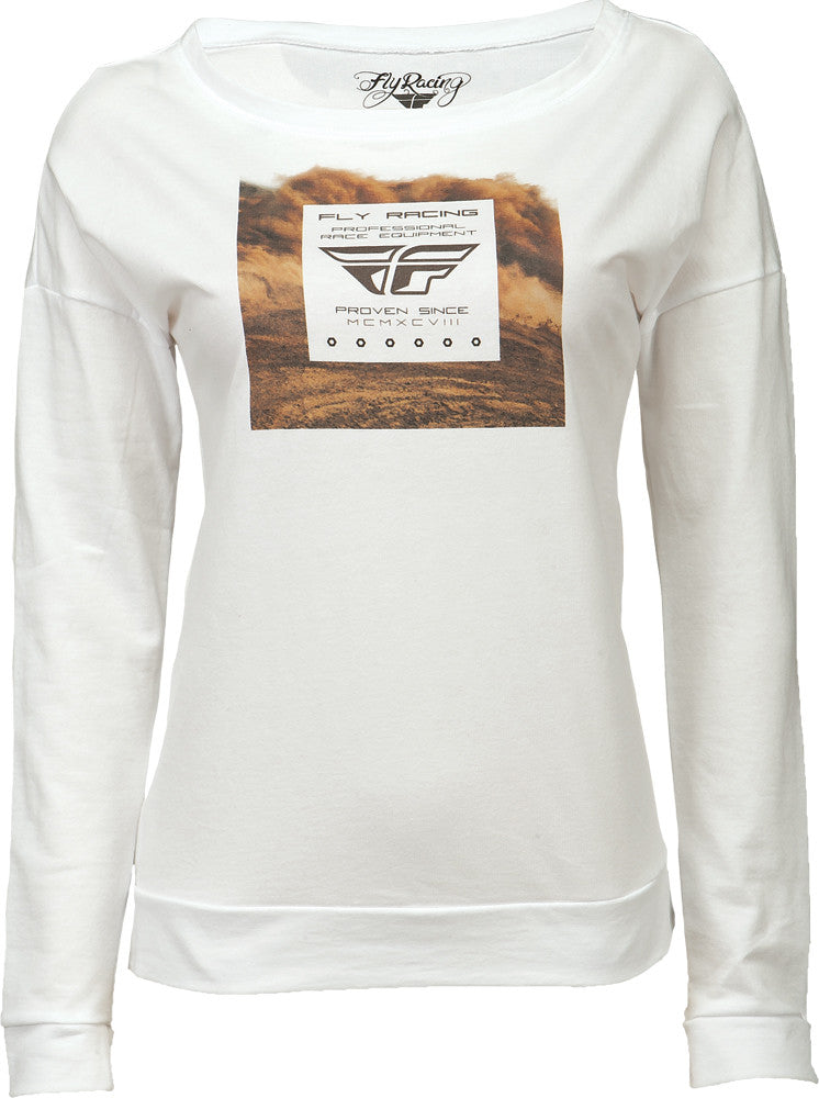 FLY RACING Loam Ladies L/S Tee White L 356-4024L