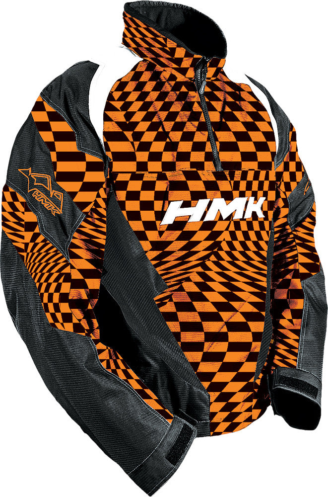 HMK Throttle Pullover Orange/Checker M HM7JTHROCM