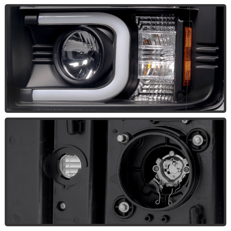 Spyder Chevy Silverado 2014-16 2500 HD Projector Headlights Light Bar DRL Blk PRO-YD-CSHD14-LBDRL-BK 5081032