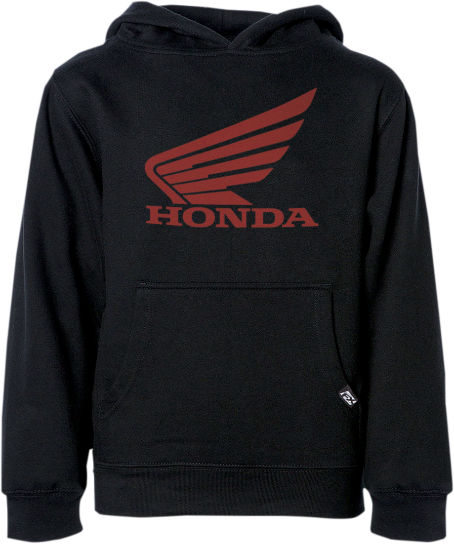 FACTORY EFFEX Youth Honda Wing Pullover Hoodie - Black - Medium 25-88342