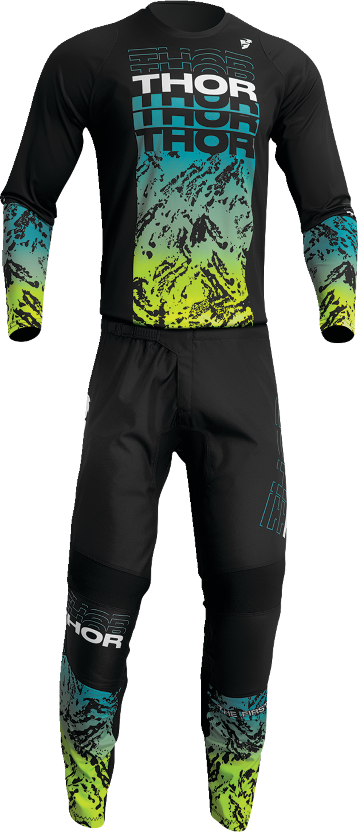 THOR Sector Atlas Jersey - Black/Teal - Large 2910-7055