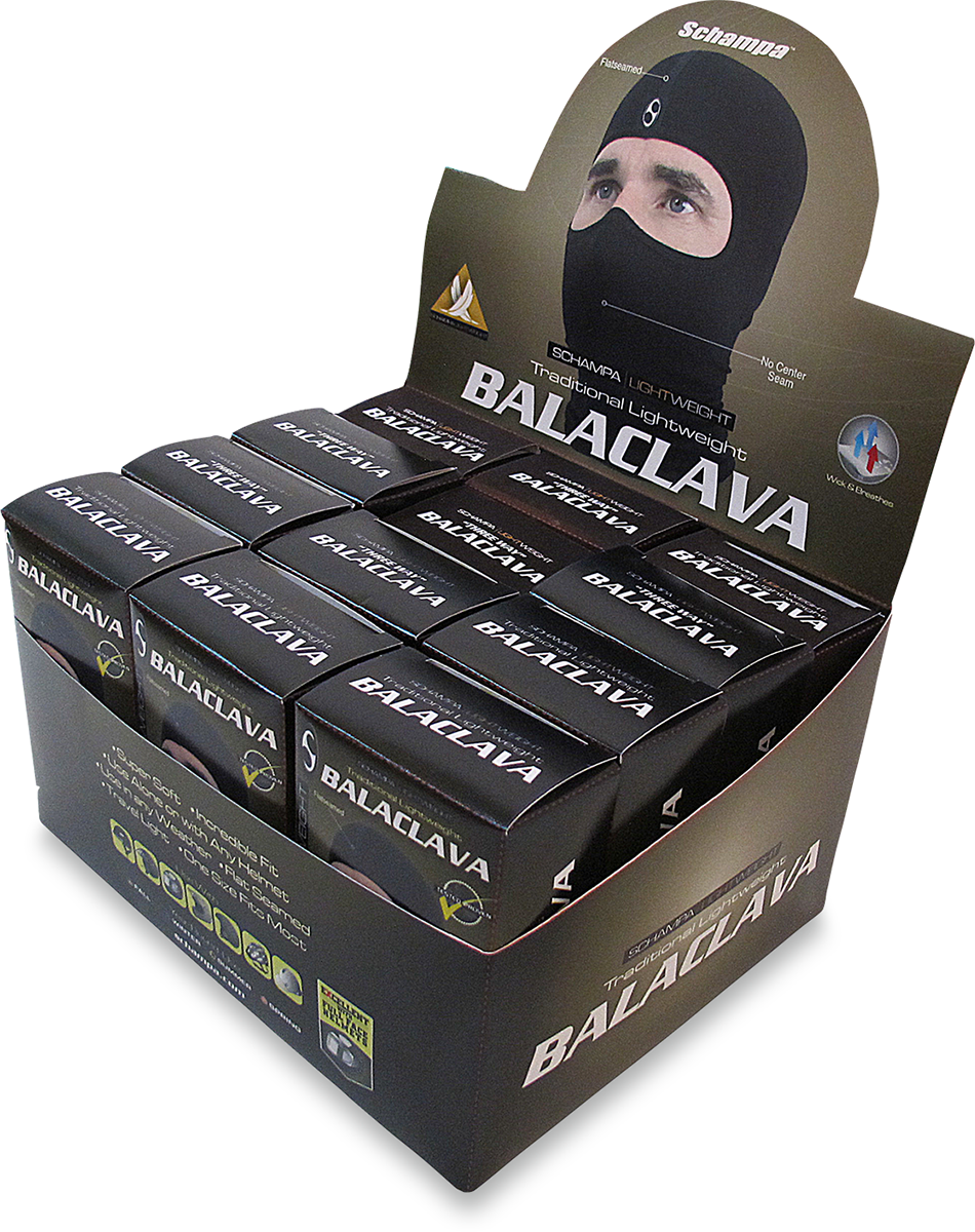 SCHAMPA & DIRT SKINS Silk Balaclava - Lightweight - 12 Pack BLCLV027-12PACK